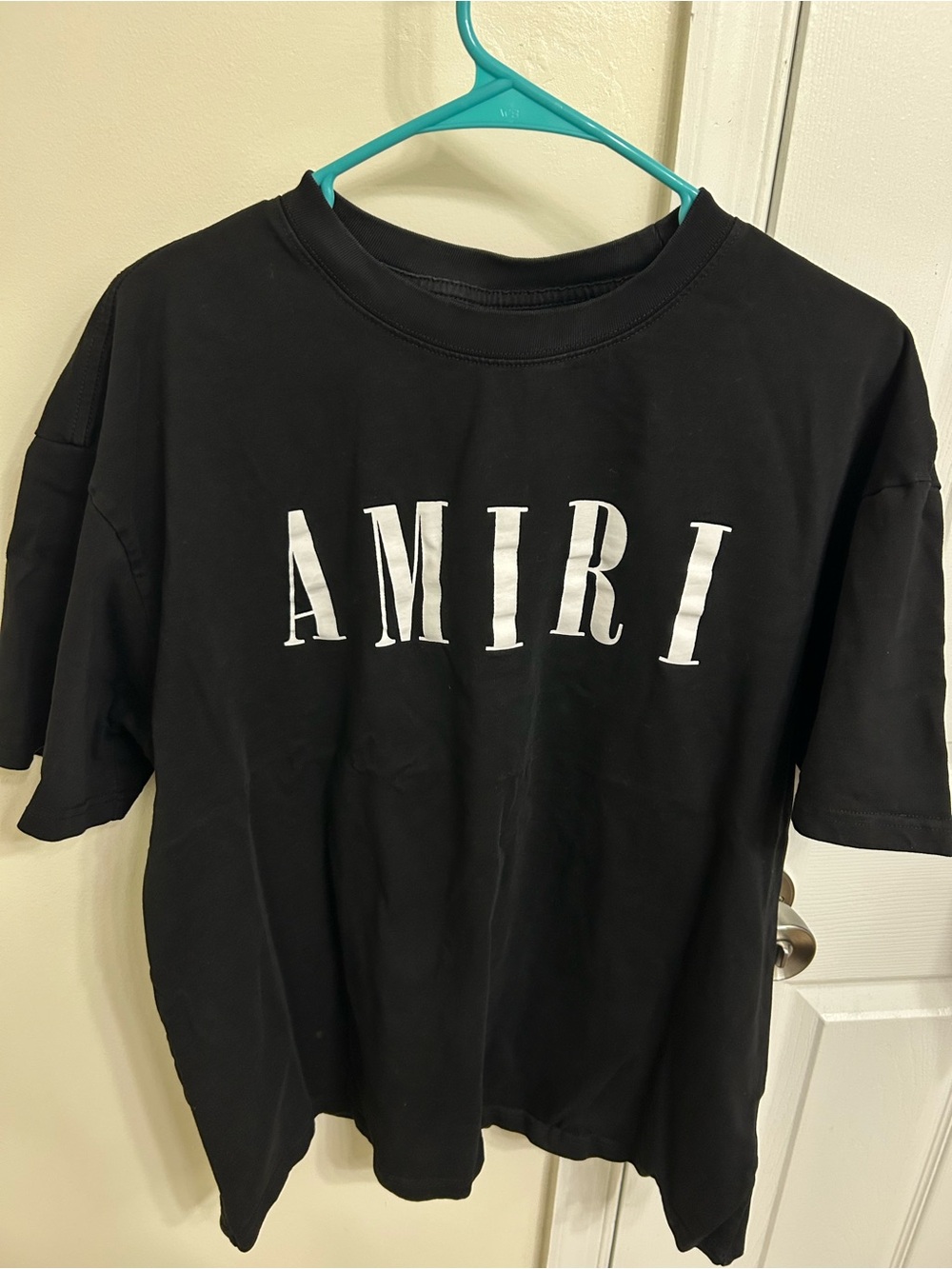 AMIRI Black T-Shirt with White Logo